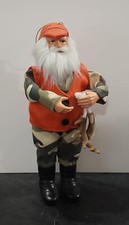 SANTA W/DEER ANTLERS CHRISTMAS TREE DECORATION