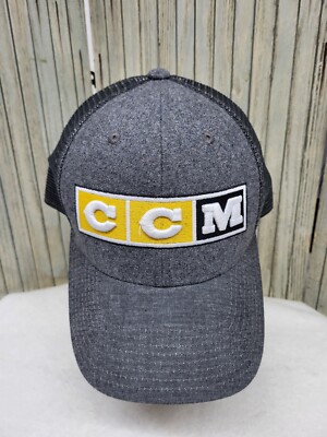 Vintage CCM Hat Mens Snap Back Canada Hockey Adjustable Cap Poly Cotton 