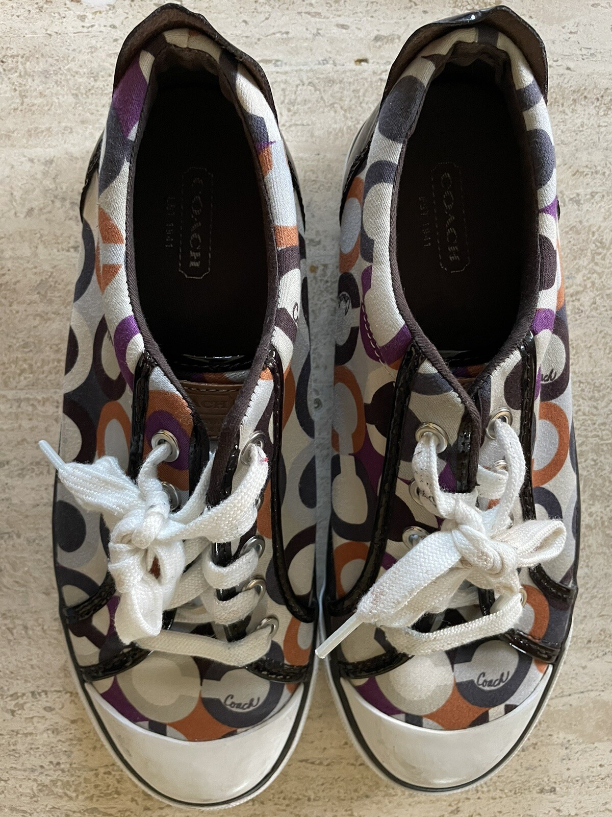 Coach Shoes Women's 8.5 BARRETT Signature LaceUp Ten… Gem