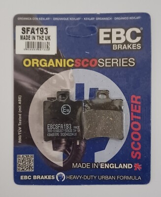 EBC Organic FRONT Disc Brake Pads (1 Set) Fits GILERA TYPHOON 50 (1993 to 1996)