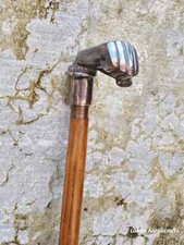 Brass Walking Stick Premium Quality Style Punch Head Handle Handmade Wooden Cane