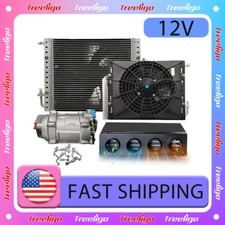 DC 12V Underdash Electric Air Conditioner Cool&Heat Universal Auto Car A/C Kit