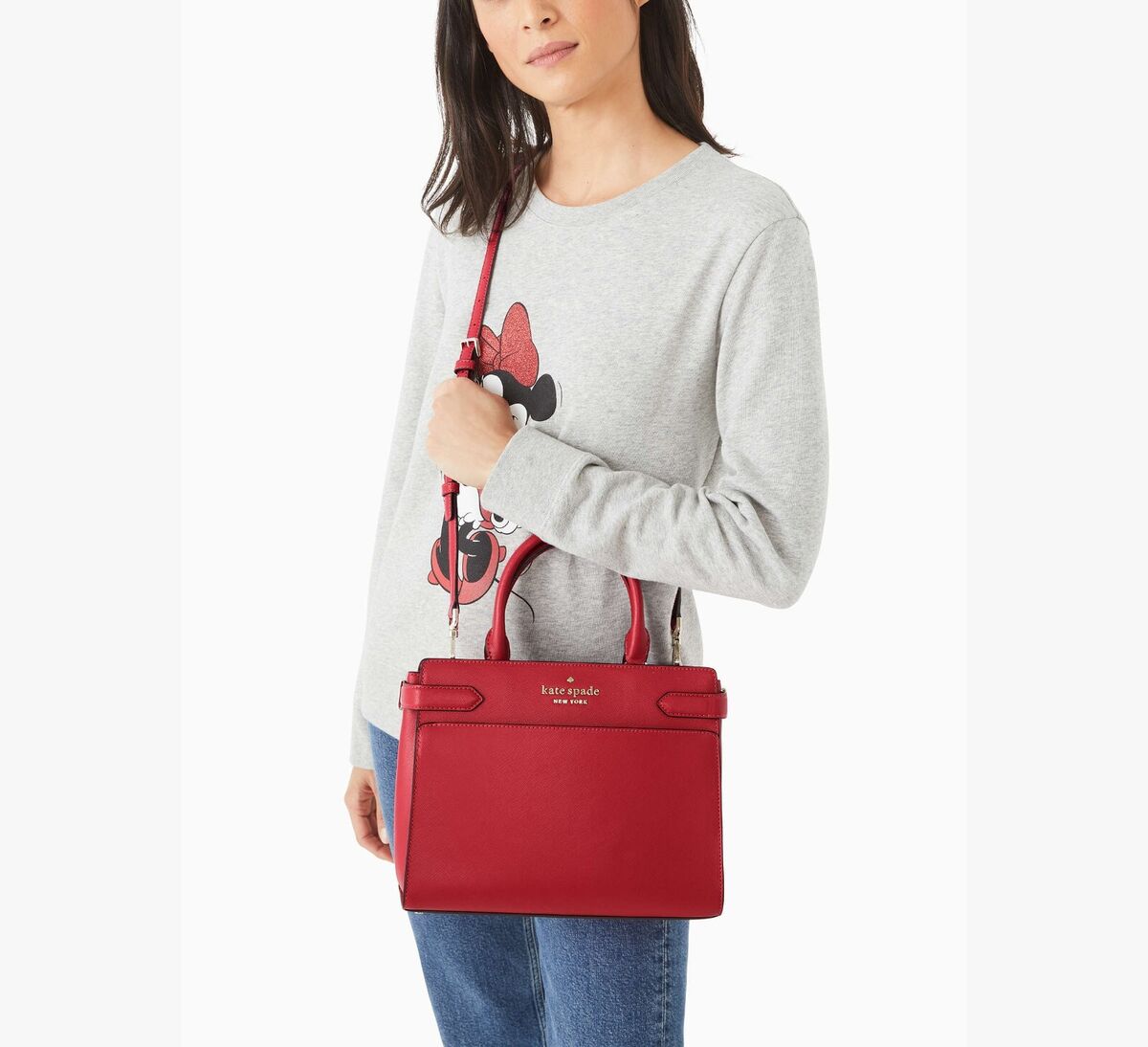 Kate Spade Staci Medium Satchel Red Currant Leather Bag Kate Spade Staci Medium Satchel Red Currant Leather Bag