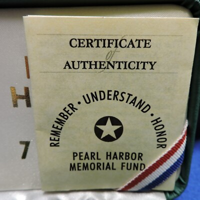 Pearl Harbor 65th Anniversary Official Commemorative Medallion in