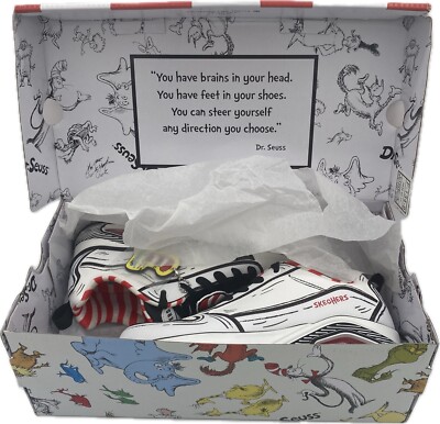 Skechers Uno-Tip Of His Hat Dr. Seuss White Black Size 6.5 Casual