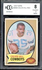 Calvin Hill Rookie Card 1970 Topps #260A BGS BCCG 8