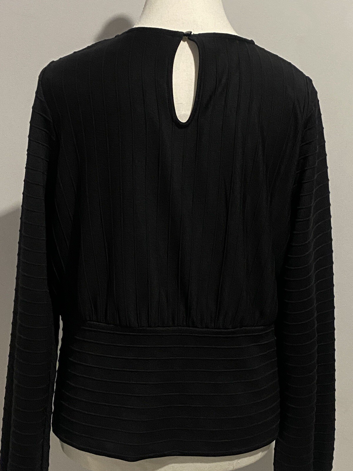 H&M Black Long Sleeve Mini Dress Size M Cocktail Evening Party thumbnail 3