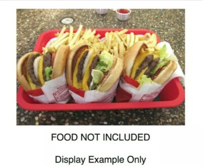 2x New In N Out Burger Authentic Red Tray ~ 11.5” X 9.0