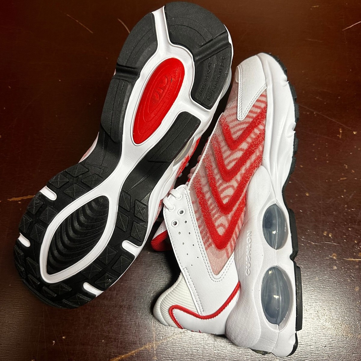 Size 9 Nike Air Max TW White Red Mens Comfort Lace-Up Athletic Shoes DQ3984-104 Nike Air Max TW White/University Red DQ3984-104 Men main image 4