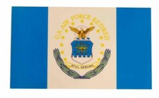 Air Force Retired 3"x4" Flag Decal Bumper Sticker