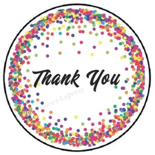 THANK YOU CONFETTI ENVELOPE SEALS LABELS STICKERS PARTY FAVORS
