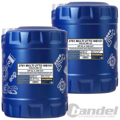 2x10L GETRIEBEÖL MANNOL MULTI UTTO passend für API GL-4 VOLVO WB101 FORD M2C134D