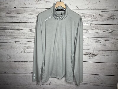 RLX Ralph Lauren Mens Gray Performance Full Zip Jacket Size XXL 2XL NWT