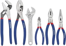 Large Pliers & Wrench Set 6-Piece (10" Water Pump Pliers, 10" Slip Joint Pliers,