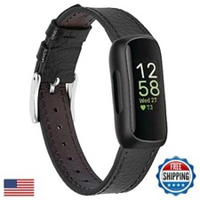 Genuine Leather Bands Compatible with Fitbit Inspire 3/Inspire 2/Inspire HR/I