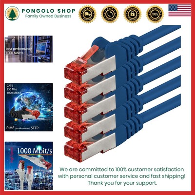 Durable 16.4 FT Cat 6 Network Cable - Pre-Configured RJ45 Plug for Instant Use