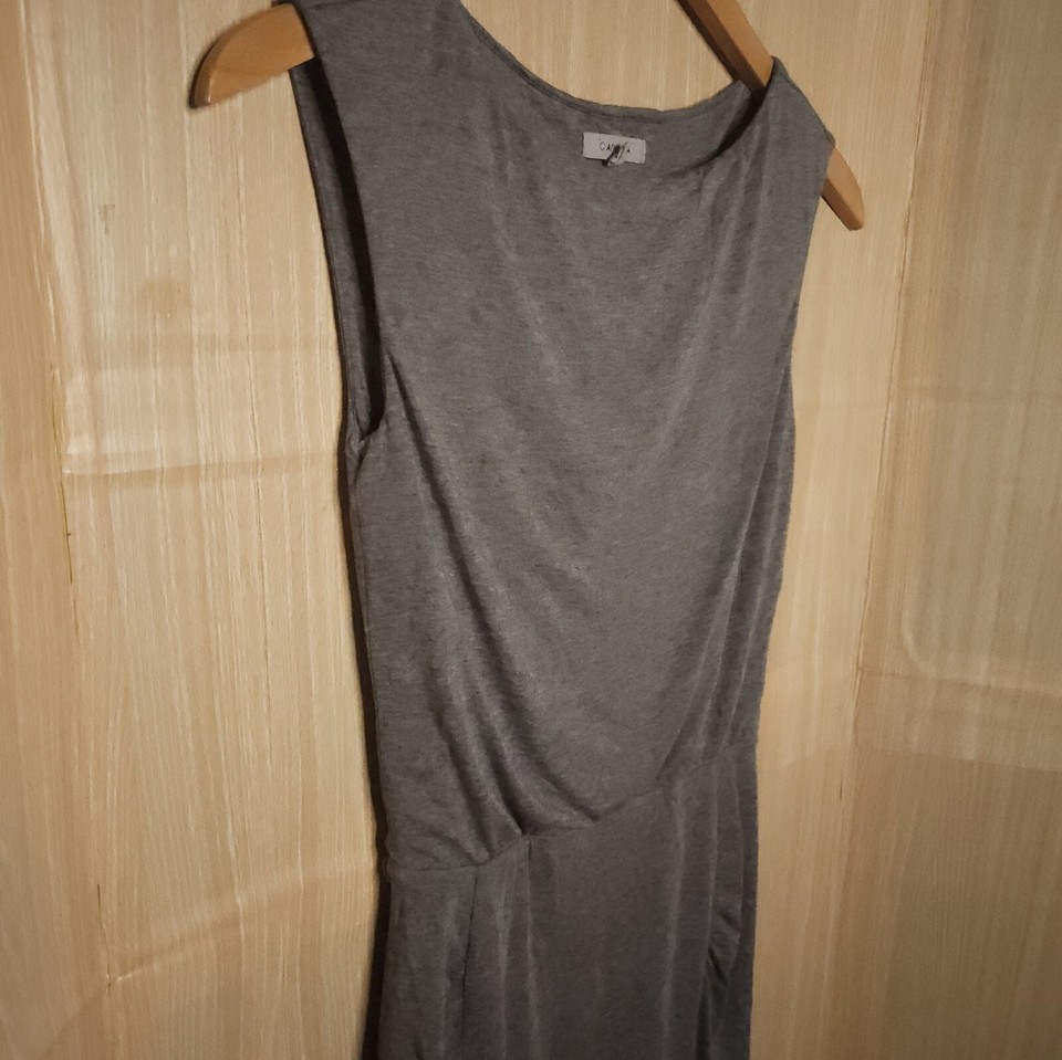 Athleta Womens Grey Stretchy Sleeveless Knit Dress XXS eBay