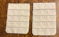 Three Hook and Eye and 4 Rows Bra Extender   White - 2 Pack