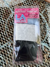 LA Gear Street Hiking Fashion Slouch Socks 3 Pr Black Blue Heather Gray Vtg 90s