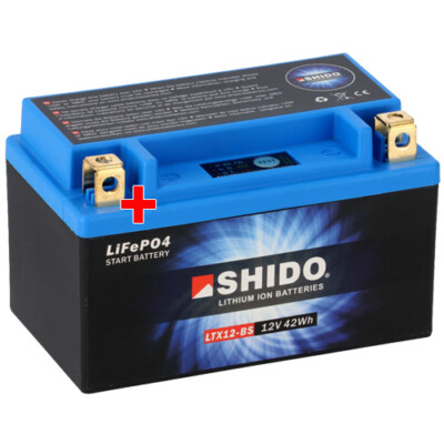 Batterie für Polaris RZR 170 EFI 2017 Shido Lithium LTX12-BS / YTX12-BS