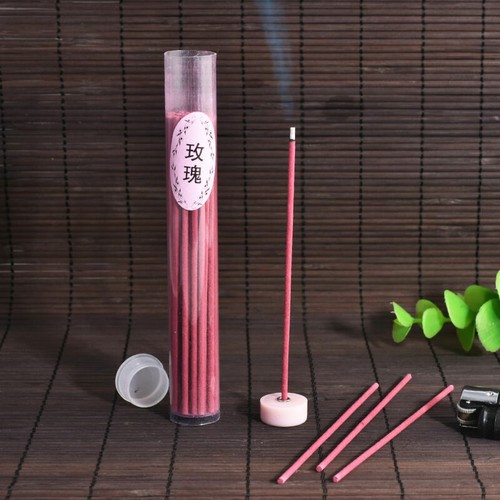 50 Sticks Incense Burner Natural Sandalwood Aroma Vanilla Rose Air Freshener - Picture 6 of 14