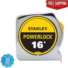 Stanley PowerLock Tape Measure 16 ft. Secure Blade Lock Metal Measuring Tools