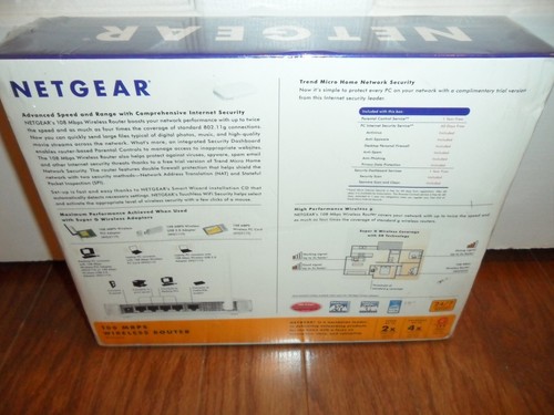 Netgear WGT624 Super-G 108 Mbps Wireless Firewall Router NEW - Picture 2 of 9