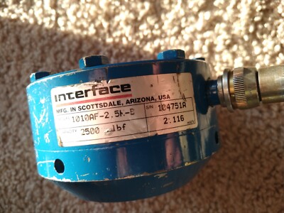 Interface 1010AF-2.5K-B Load Cell 2500 lbf, 2.116 mV/V
