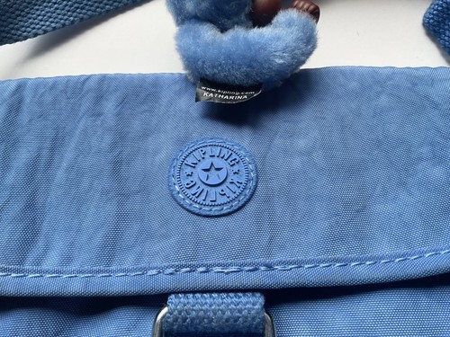 2 x Kipling Small Handbags Shoulder Bag/Crossbody Bag - Blue & Grey with Monkeys - Picture 2 of 20