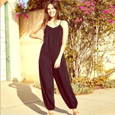 Christy Dawn Bobbi Jumpsuit In Black Cotton XS/S | eBay