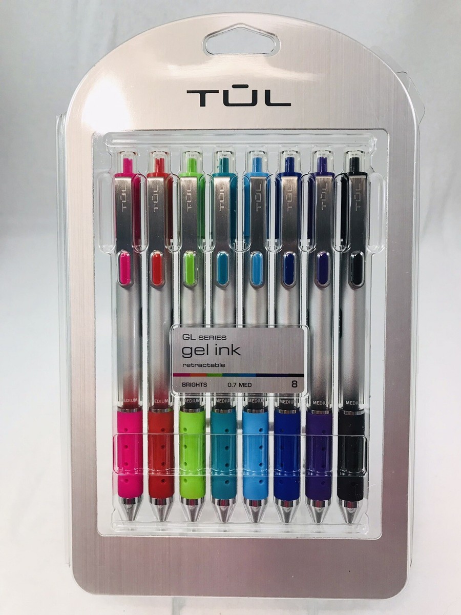 TUL Retractable Gel Pens, mm, Assorted Ink Colors, 8-Pack, 