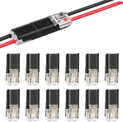 2-Polig Kabel Steckverbinder Stecker, 12 Stück Auto Stecker Steckverbindung Stec