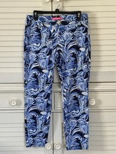 Lilly Pulitzer Ladies Navy, White  Blue Pants Size 8 NWOT