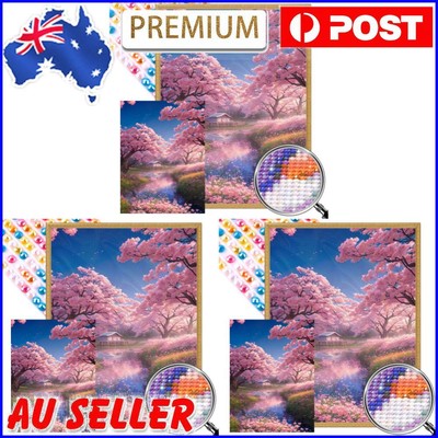 5D DIY Full Square Drill Diamond Painting Sakura Kit Home Decor Art ...