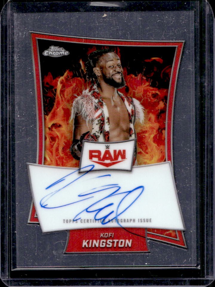 2025 Topps Chrome WWE Kofi Kingston Red Brand Auto #RBA-KOF
