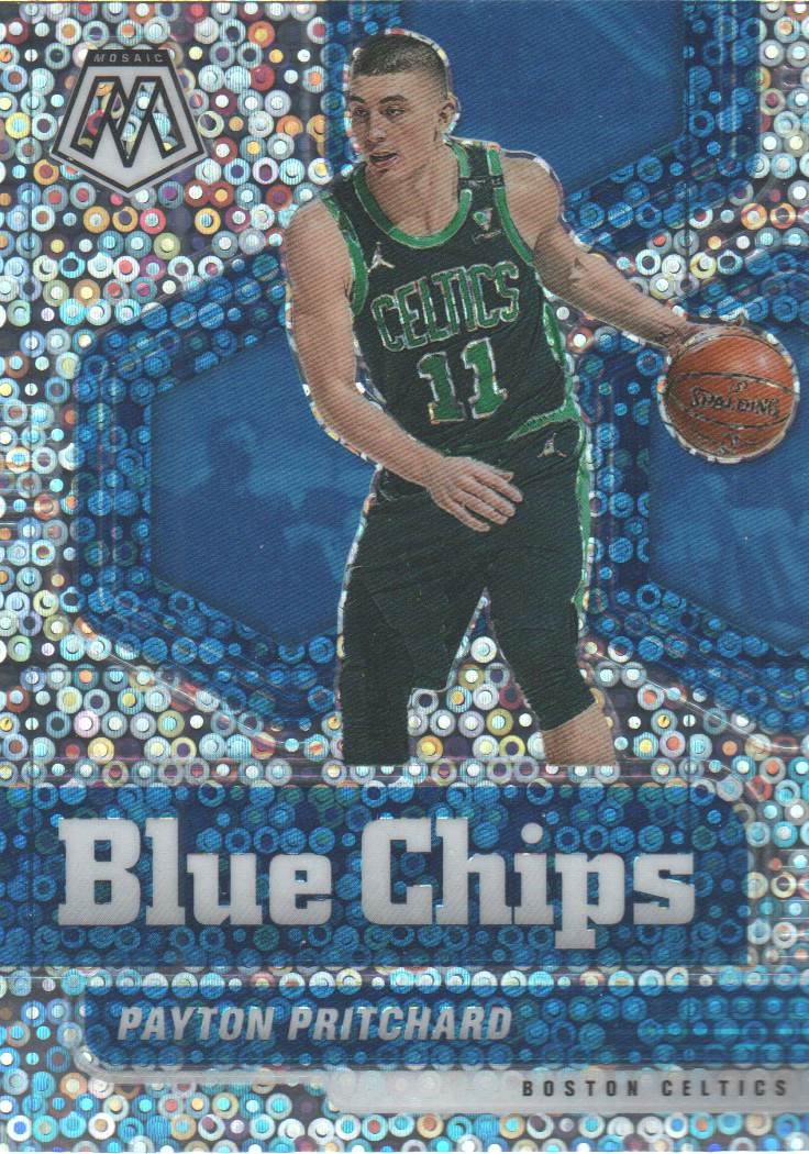 2020-21 Panini Mosaic Basketball Blue Chips Fast Break #13 Payton Pritchard