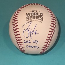 BRANDON HYDE (Cubs) Signed Official 2016 WORLD SERIES Baseball Beckett w/ INSC