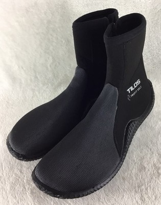 Tilos 3mm Trufit Titanium Zip Boot Ergonomic Scuba Booties Black
