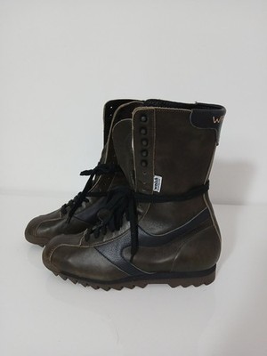 Vintage Walsh Bolton England Brown Leather Boxing Style Motorcycle Boots Rare 40