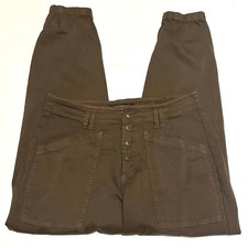 Liverpool Los Angeles Women's 8/29 Olive Green Utility Ankle Pants Stretch