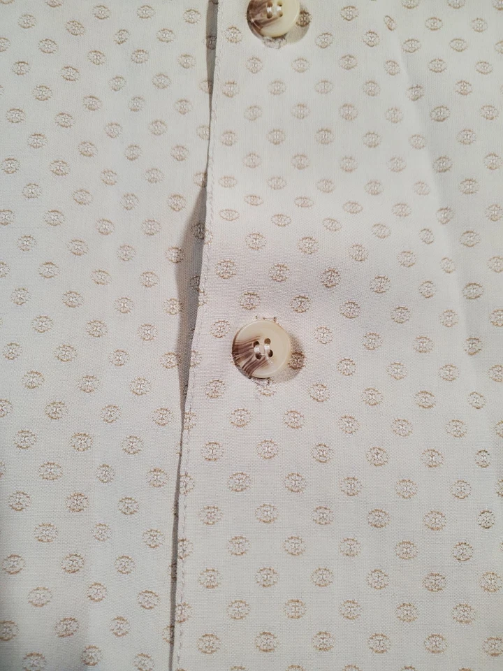 Cuello Rockabilly Loop Vintage Para Hombre Talla Grande Blanco Estampado Atómico Retro Disco Años 70 Foto 4 de 4