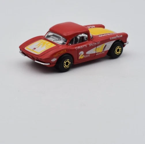Matchbox Superfast MB71 Chevy Chevrolet Corvette 1962 rosso, 454 RAT. Base... - Immagine 2 di 4
