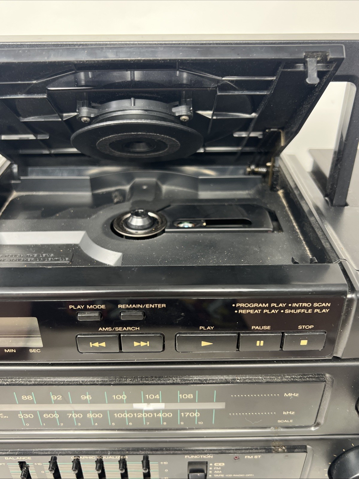 Sony CFD-454 CD Radio Cassette Recorder Boombox w Speakers