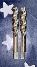  2 Greenfield GTD 7/16-14 NC H3 3FL SPFL Spiral FLUTE Plug Tap 7/16   TWO TAPS