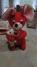 vintage Knickerbocker Hug-n-love red mouse 9" plush With Smaller White Mouse