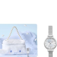 Angel Heart Cinnamoroll Watch Set Women's LE Mesh Band w/ Exclusive Pouch