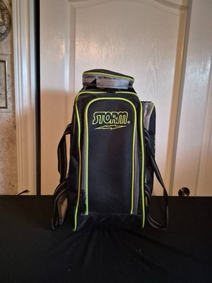 STORM Rolling Thunder 2 Ball Roller Bowling Ball Bag Black Green Gray Heavy Duty