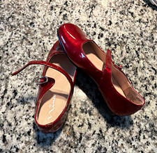 Nina Girls Red Patent Mary Jane Flats Buckle Round Toe US 11.5 EU 28