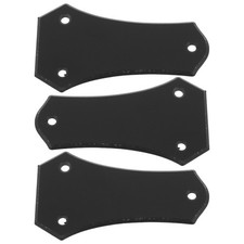 3pcs Black Truss Rod Cover 3 Hole Plastic Guitar Headstock Access Plate