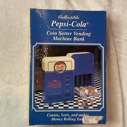 Pepsi Cola Coin Sorter Bank W/Original Box & Packaging 1998 Vintage